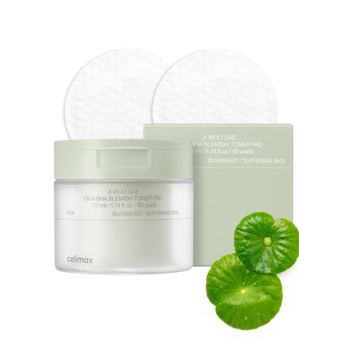 celimax - Ji Woo Gae Cica BHA Blemish Toner Pad (60Pads)